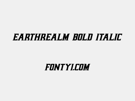 Earthrealm Bold Italic