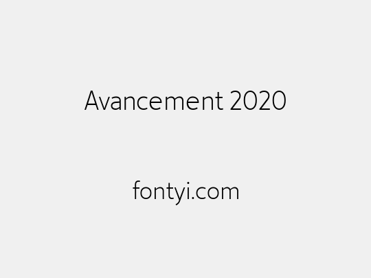Avancement 2020