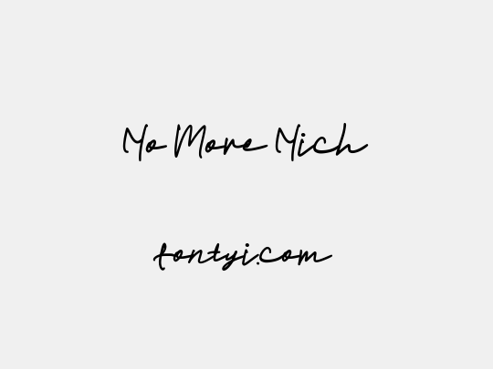 No More Nich