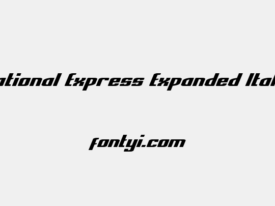 National Express Expanded Italic
