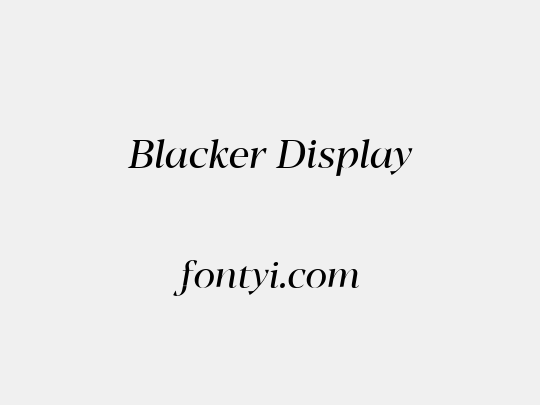 Blacker Display