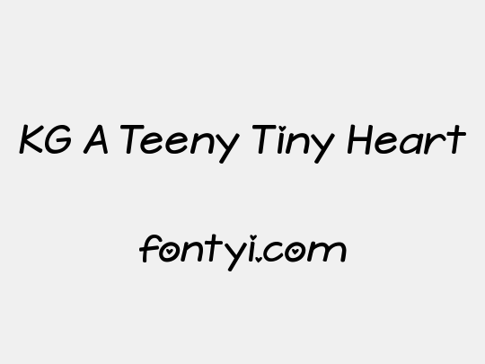 KG A Teeny Tiny Heart