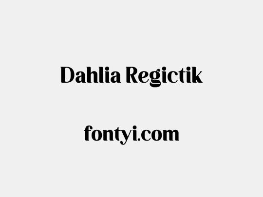 Dahlia Regictik