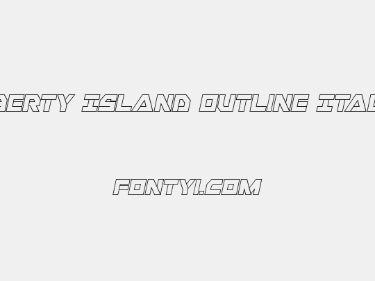 Liberty Island Outline Italic
