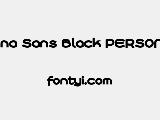 Roona Sans Black PERSONAL