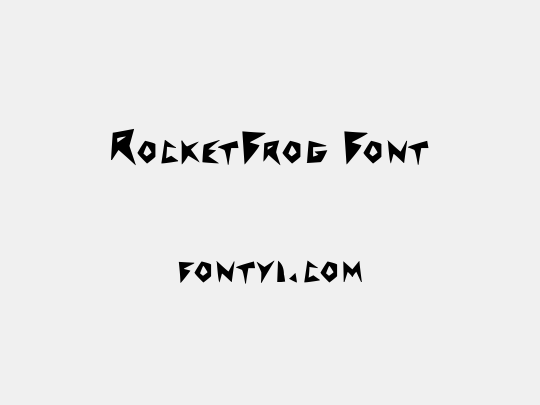 RocketFrog Font