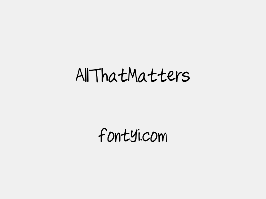 AllThatMatters