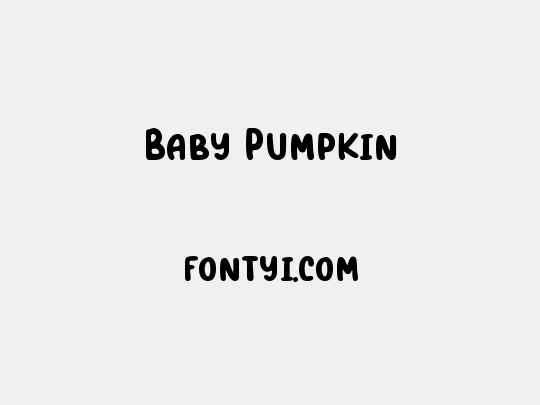 Baby Pumpkin