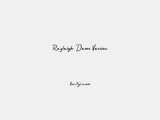 Rayleigh Demo Version