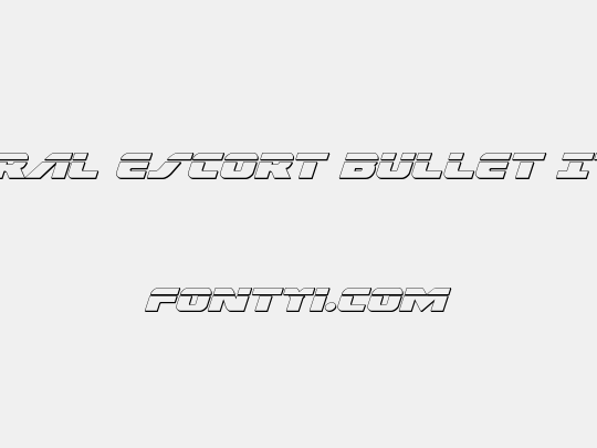 Federal Escort Bullet Italic