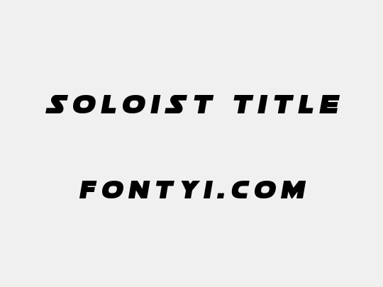 Soloist Title
