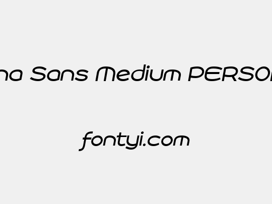 Roona Sans Medium PERSONAL