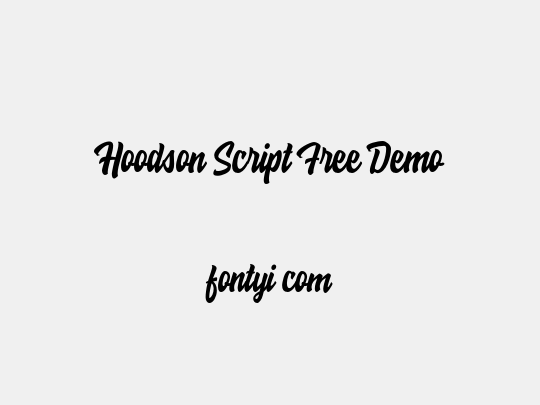 Hoodson Script Free Demo