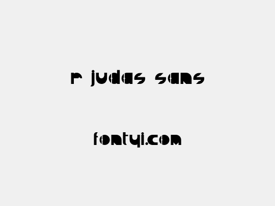 R Judas Sans
