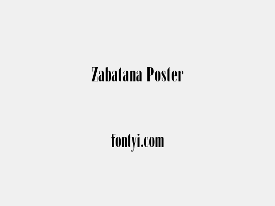 Zabatana Poster