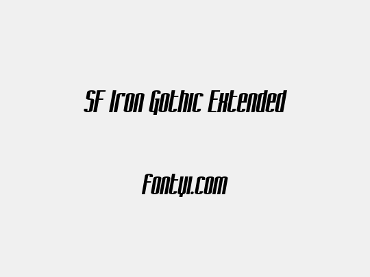 SF Iron Gothic Extended