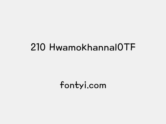 210 HwamokhannalOTF