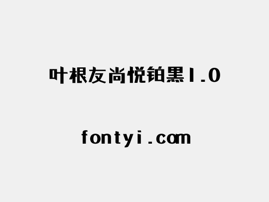 叶根友尚悦铂黑1.0