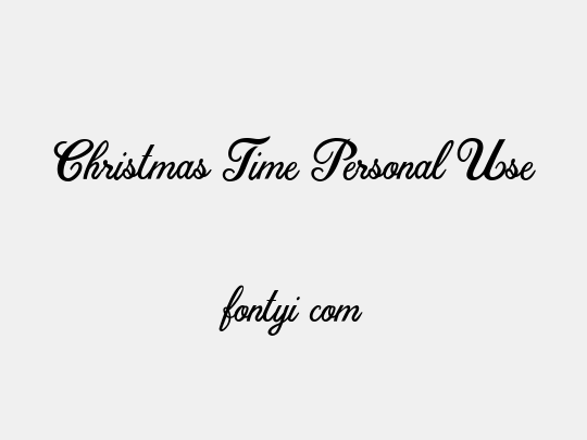 Christmas Time Personal Use