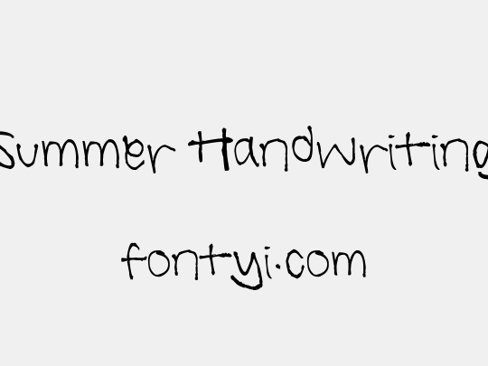 Summer Handwriting