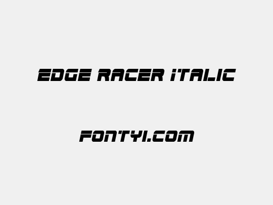 Edge Racer Italic