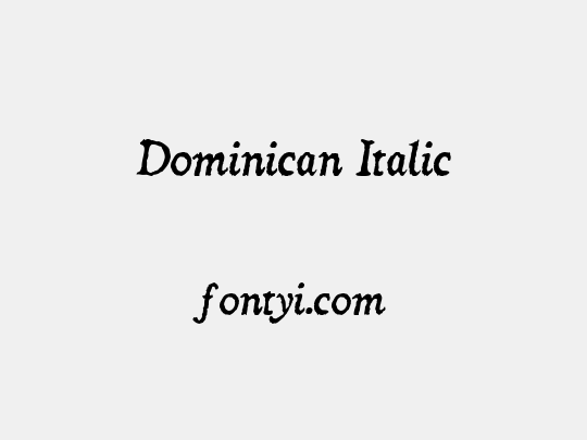 Dominican Italic