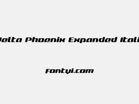 Delta Phoenix Expanded Italic