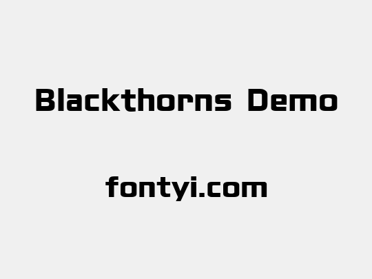 Blackthorns Demo