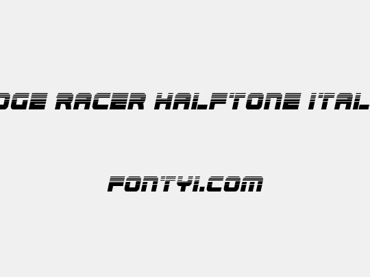 Edge Racer Halftone Italic