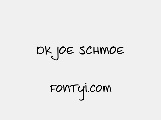 DK Joe Schmoe