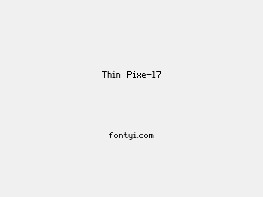 Thin Pixe-l7