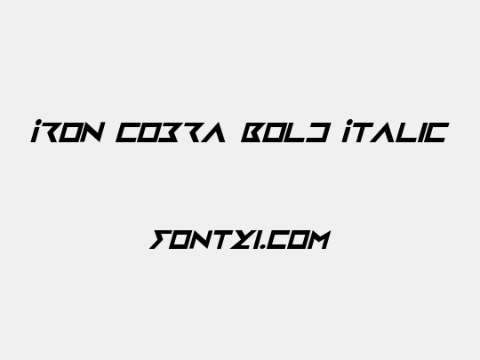 Iron Cobra Bold Italic