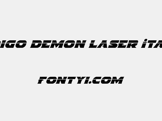 Indigo Demon Laser Italic