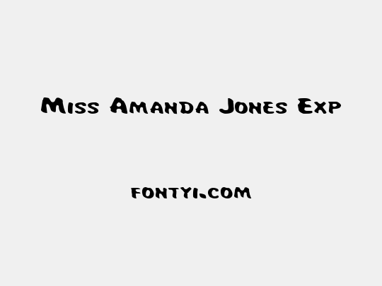 Miss Amanda Jones Exp