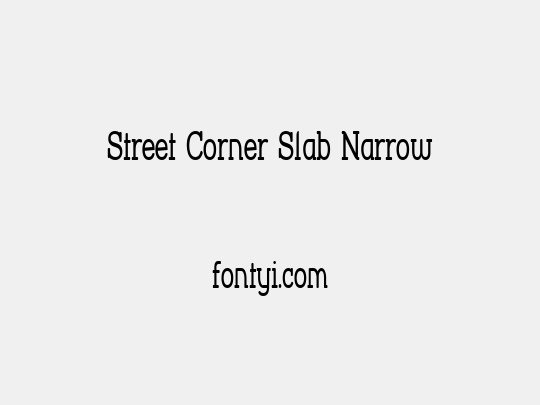 Street Corner Slab Narrow
