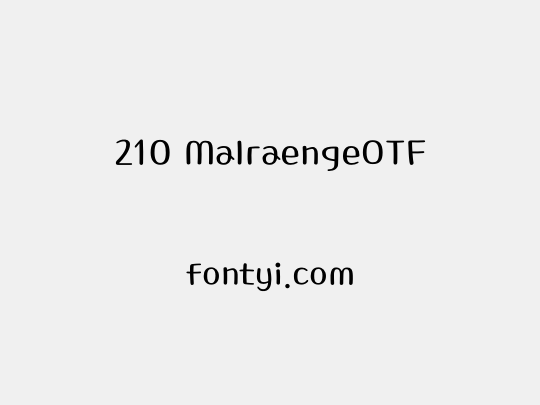 210 MalraengeOTF