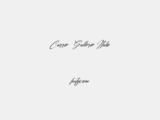 Carrie  Gallerie Italic