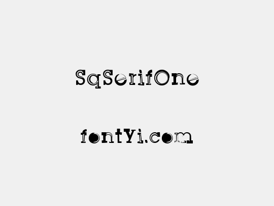 SqSerifOne