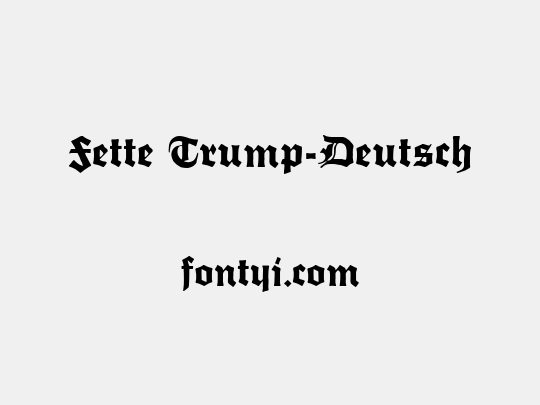 Fette Trump-Deutsch