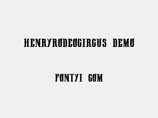 HenryRodeoCircus_demo