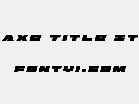 Bad Axe Title Italic