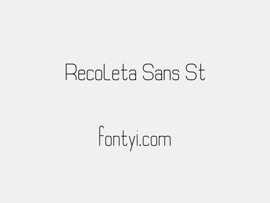 Recoleta Sans St