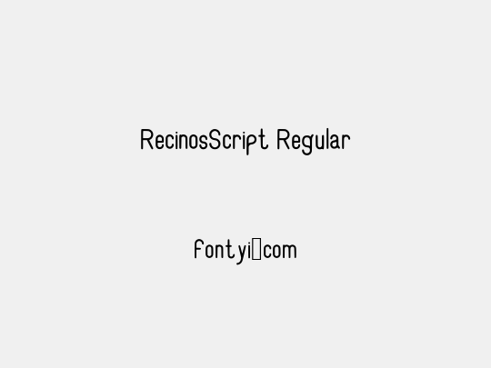 RecinosScript Regular