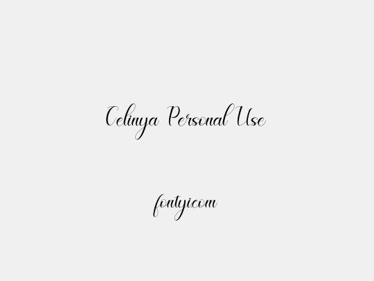 Celinya Personal Use