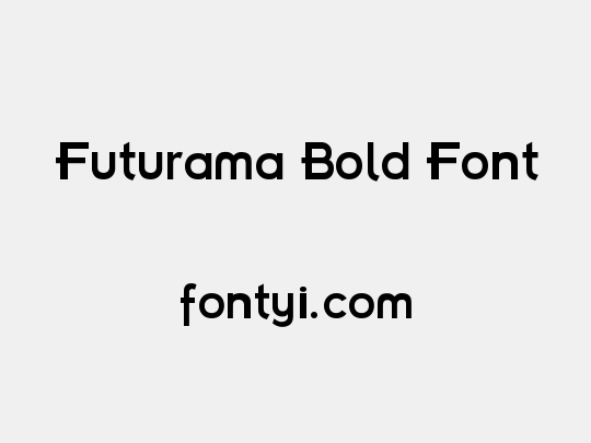 Futurama Bold Font