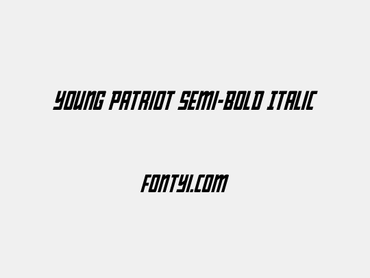 Young Patriot Semi-Bold Italic