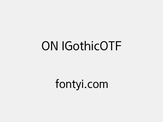 ON IGothicOTF