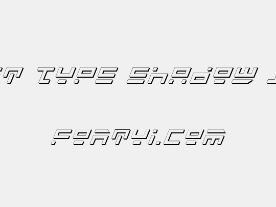 Rocket Type Shadow Italic