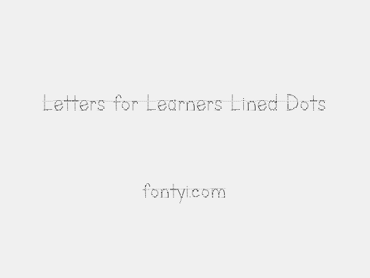 Letters for Learners Lined Dots