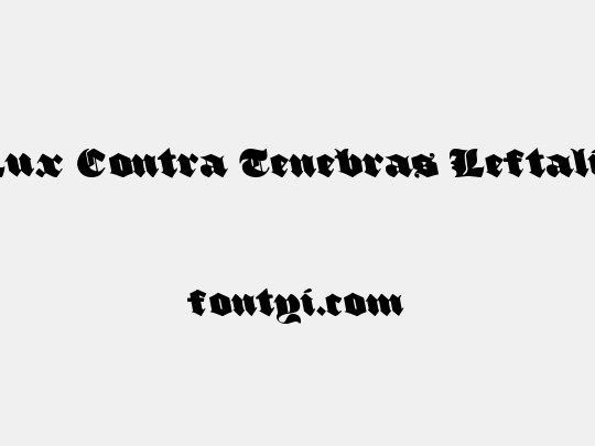 Lux Contra Tenebras Leftalic